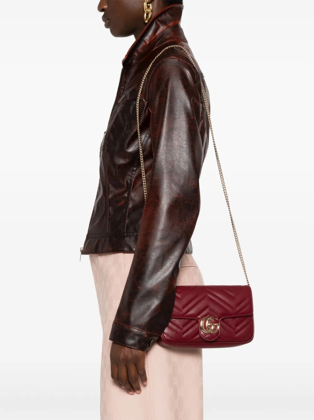 Gucci mini Marmont cross body bag - side angle